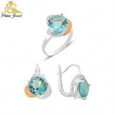 Altın +Gümüş Zirkon Taşlı Set